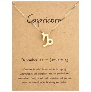 Capricorn Zodiac Symbol Pendant Necklace